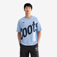 【Roots】Roots 男裝-SUPER ROOTS 短袖上衣(復古牛仔)