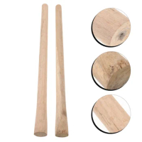 2 Pcs Handle Replacements Garden Hoe Sledge Hammer Long Solid Wood Handles