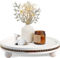 Decor Decorative Round Tray 11.81in for Home Decor for Coffee Table Farmhouse Kitchen Table Living R