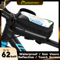 NOOYAH Bike Bag Bicycle Front Frame Bag Waterproof Phone Case Holder MTB &amp; Road Bike Accessories Touchscreen Bag Cycling Pack