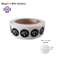 10Pcs/ 50Pcs /100pcs Ntag215 Rewritable NFC Tag 13.56MHz ISO14443A Available RFID Adhesive Label RFID Tags Stickers Sharing Tag