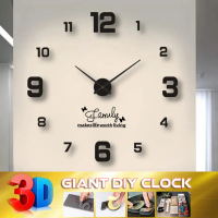 COD Jam Dinding Jumbo  80-150 cm Besar Raksasa Giant Wall Clock DIY Dekorasi Kamar Aesthetic Black G
