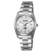 LICORNE力抗錶 簡約時尚設計都市手錶 白x銀/36mm