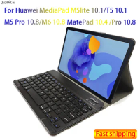 Keyboard Case for Huawei Mediapad T5 10 M5 lite 10.1 8 M5 10 Pro M6 10.8 Matepad 10.4 Pro 10.8 Tablet Cover Keyboard English