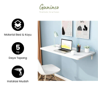 GUNINCO MEJA SIKU LIPAT DINDING SIKU MINIMALIS Dapat Dilipat Besi Kayu Furniture