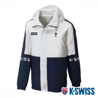 【K-SWISS】雙面穿防風外套 Reversible Heavy Jacket-男-白/藍(107345-109)