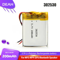 302530 3.7V 200mAh Lithium Polymer Li-Po Rechargeable Battery For MP3 MP4 DIY DVD PDA GPS Toys Smart Watch Alarm Li ion Bateria