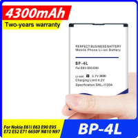 New 4300mAh Replacement BP-4L Battery for Nokia E61i E63 E90 E95 E72 E52 E71 6650F N810 N97 in Stock