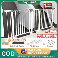 Unique Design COD Pagar Baby Safety Gate Auto Closed Baby Gate Safety Pet Gate 3-locked Pagar Katil 