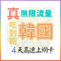 【AOTEX 奧特克斯】4天韓國上網卡真無限高速流量吃到飽(手機卡SIM卡網路卡預付卡)