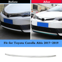 Stainless Steel Car Body Bumper Engine Trim Front Bottom Grid Grill Grille Edge Panel For Toyota Corolla Altis 2017 2018 2019