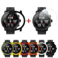 PC Case Cover for Xiaomi Huami AMAZFIT 2/2S Stratos Watch with Screen Protector SmartWatch Accessories