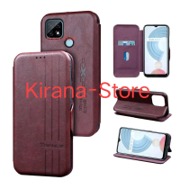 CASE UNTUK HP REALME C21 CASE FLIP KULIT DOMPET MOTIF LEATHER WALLETE cover ponsel Casing