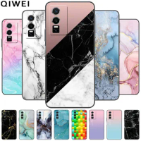 Case For Vivo Y76 5G Phone Cover TPU Silicone Soft Coque Funda for Vivo Y76 Y76s Y 76 s Back Cases V2124 V2156A Marble Printing