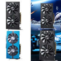 RX 590 8GB Desktop Graphics Card with Dual Fan Graphics Video Card Dual HDMI-Compatible/ DVI/ Dual DP Ports for Office PC Gaming