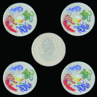 5PCS Beatuiful Chinese Ancient Myhical Creatureb 1OZ Silver Coin Elizabeth II For Collection