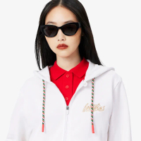 【LACOSTE】女裝-Chinese新年連帽外套(白色)