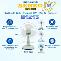 Senko B1213 - Quạt để bàn B3 - Công suất 40W - Giao màu ngẫu nhiên - BH 24 tháng - Hàng Chính Hãng