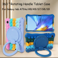 For Samsung Galaxy Tab A9+ Case 11 inch SM-X210 Soft Pop Push it Silicon Case Galaxy Tab A9 8.7InchSM-X110/X115/X117 Tablet Case
