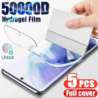 5Pcs Hydrogel Film Screen Protector For Samsung S22 Ultra S21 S23 Plus S20 S21 FE S23 Plus S22 Galaxy S23 A54 F04 A34 M14 A14