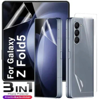 3in1Hydrogel Film For Samsung Galaxy Z Fold 5 Outer Inner HD Clear Screen Protector Z Fold 4 Z Fold 3 Z Fold5 Protective Film