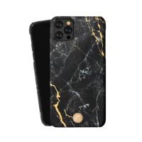 【Kingxbar】iPhone 12 Pro 手機殼 i12 Pro 6.1吋 保護殼 精緻石紋質感保護套(玉石系列-黑金剛)