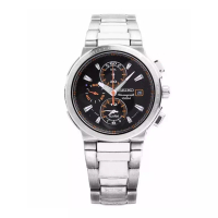 Seiko Jam Tangan Pria Seiko Chronograph Original Garansi Resmi Strap Stainless Steel Silver SNA701 S
