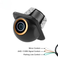 HD Mini 360 Around Install AHD/CVBS 1280x720P Golden Fisheye Lens 4Pin plug Vehicle Parking Reverse Front/Rear/Side View Camera