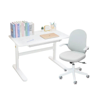 【kidus】100cm桌面 兒童桌椅組OT100+OA530(升降桌 書桌椅 人體工學椅 辦公桌 成長桌椅)