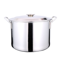 湯桶 不鏽鋼湯桶商用加厚雙耳白鋼桶熬煮湯桶深湯鍋大容量平底電磁爐煲