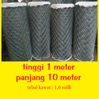 kawat harmonika galvanis | panjang 10 meter | tinggi 1 meter