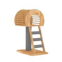 YY Solid Wood Cat Climbing Frame Small Non-Covering Cat Nest Cat Tree Integrated Scratching Pole
