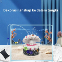 Dekorasi Mini Air Terjun Akuarium dengan Kerang dan Karang untuk Hiasan Rumah dan Taman