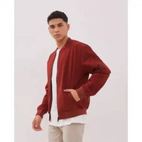 VALINO Jaket Bomber Merah Maroon Pria - V-DKCO07-D5 XL