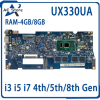 UX330UA Mainboard For ASUS ZenBook UX330 U330UA UX330U UX330UAK U3000U Laptop Motherboard I3 Or I5 Or I7 RAM-4GB/8GB UMA