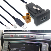 Car Radio Android Head Unit Player 4 6 Pin USB Charger Data Transfer Cable Adapter for VW Polo 2011~2013 Center Console Button