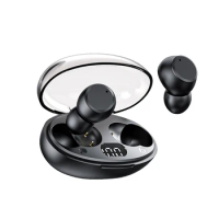 Tiny Bluetooth Headphones with Small Charging Case, Handsfree Wireless Earphones Invisible In Ear Buds for Workout Office Sleep