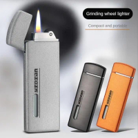 Mini Metal Cigarette Lighter Butane Gas Lighter Torch Lighters Windproof Smoking Accessories Grinding Wheel Unusual Gift For Men