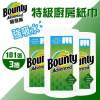 【Bounty】隨意撕特級廚房紙巾(101張x3捲)