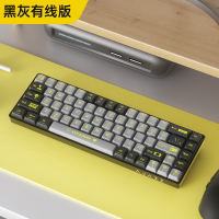 Hot  Black Jue AK680 Wired Mechanical Keyboard Double Shot Keycaps 68 Key Full Key Hot-Swappable Cus