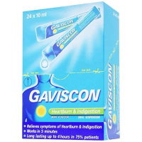 Hỗn dịch Gaviscon Reckitt Benckiser điều trị trào ngược dạ dày, thực quản (24 gói x 10ml)