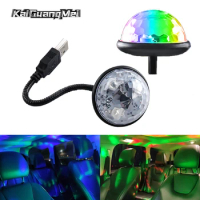 Car USB Ambient Light DJ RGB Colorful Car interior lights LED Ambient light DIY Party Decorative lights Dome lamp Car Accessory