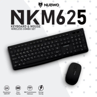 (มีส่งด่วน) NUBWO NKM-625 WIRELESS KEYBOARD & MOUSE COMBO SET คีย์บอร์ดและเมาส์ไร้สาย รับประกัน 1 ปี