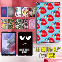 For Samsung Galaxy Tab A7 Lite 8.7 Inch SM-T220 SM-T225 Tablet Case Tab A7 Lite 2021 Old Image Pattern Durable Slim Back Case