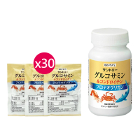 Suntory 三得利 固力伸 葡萄糖胺+鯊魚軟骨1罐+30包(共360錠)