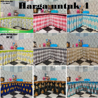COD Gorden kolong dapur minimalis modern 4 PCS 1 meter isi 1 lembar ukuran 100*70 bonus tali warna