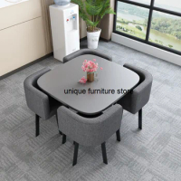 Simple Modern Dining Table Black Luxury Cheap Marble Dining Table Nordic European Gray Mesa De Comedor Dining Room Furniture