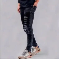 Points Denim - Celana Panjang Pria Jeans Bikers Sobek Lutut Model Trendy & Stylish 29