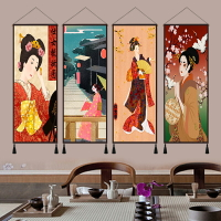日式風仕女圖裝飾畫和風浮世繪日料餐廳掛畫居酒屋壁畫掛毯壁毯