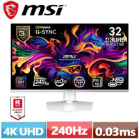 MSI微星 32型 MPG 321URXW  QD-OLED  4K 電競顯示器